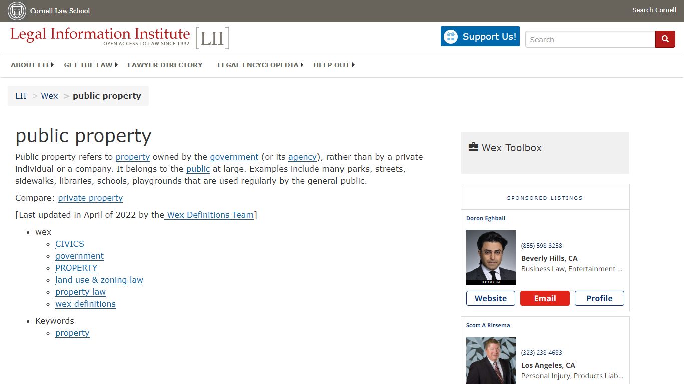 public property | Wex | US Law | LII / Legal Information Institute